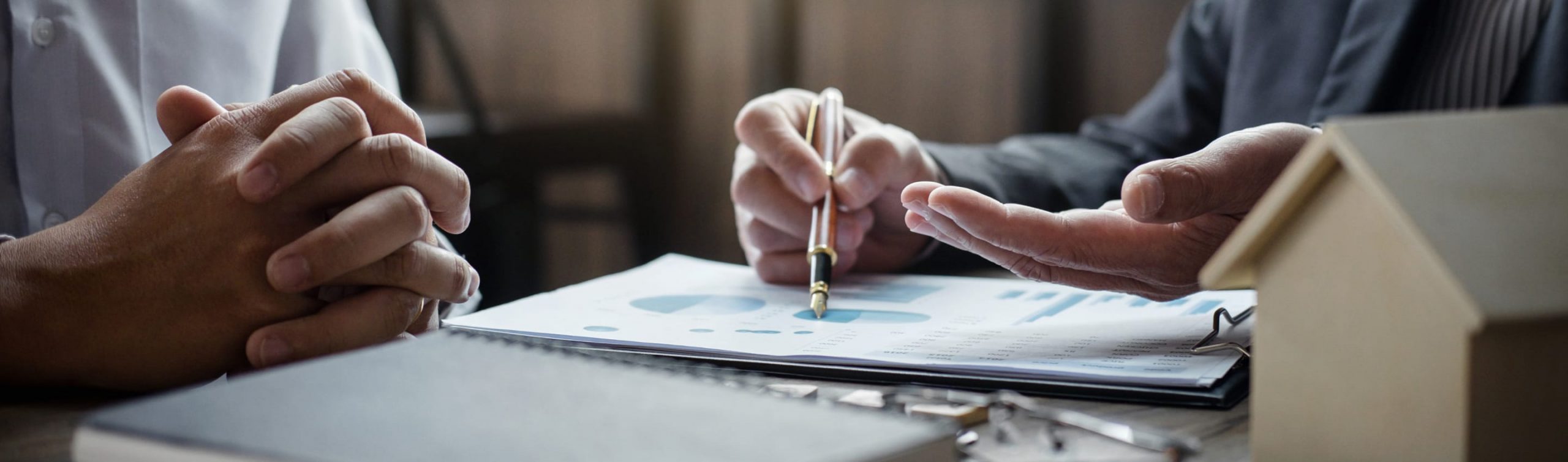 two people going over paperwork