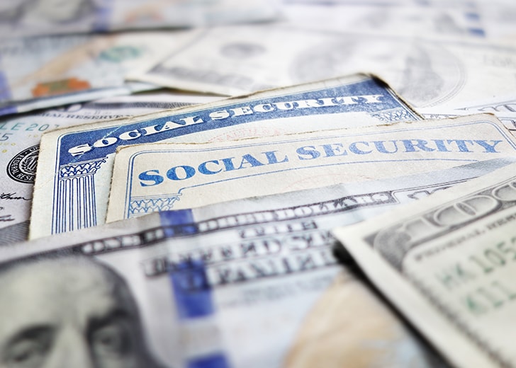social security cards and money
