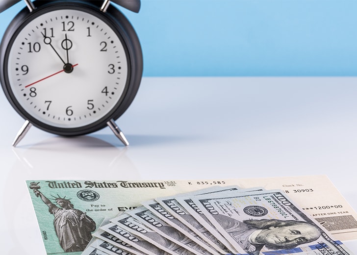 u.s. treasury check and cash