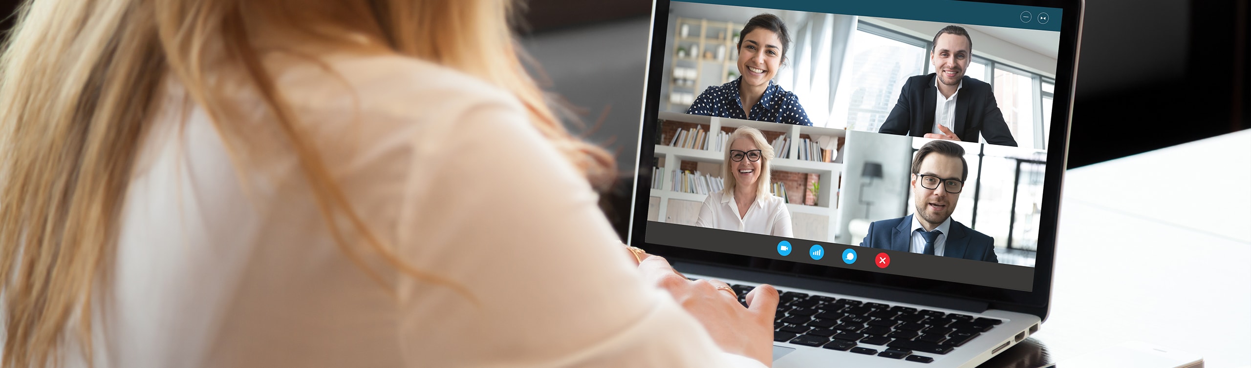 attorneys in virtual meeting